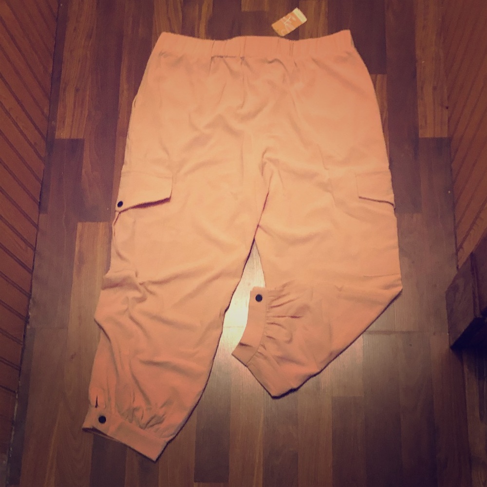 Beige Cargo Joggers